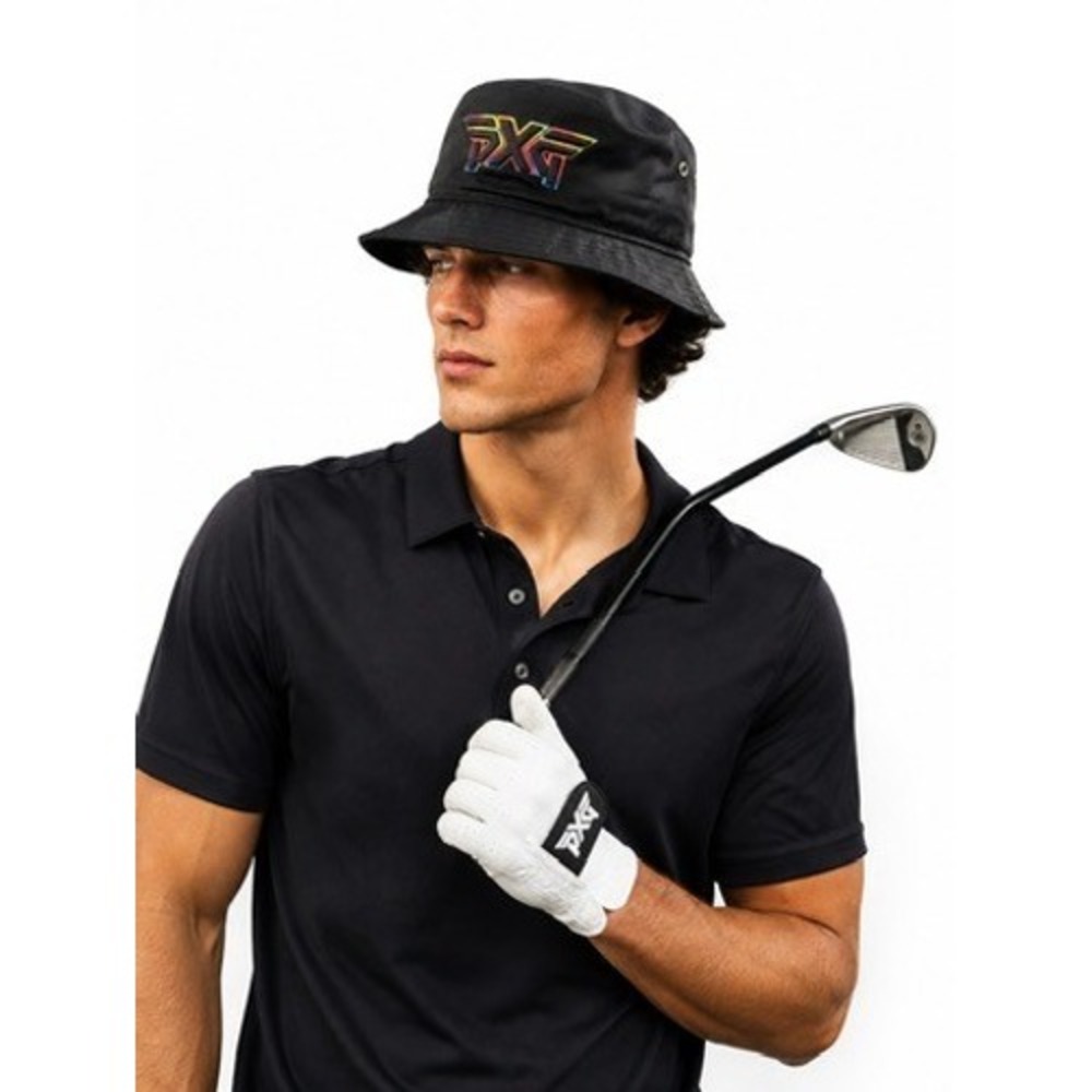 PXG New Era Pride Bucket Hat Black Rainbow Golf L/XL 60192672